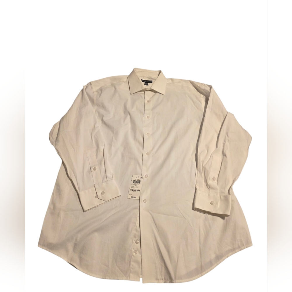Alfani White Button Down Regular Fit Shirt NWT Size L
